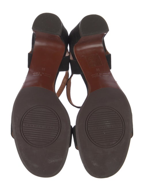 Prada Chie Mihara Suede T-Strap Sandals