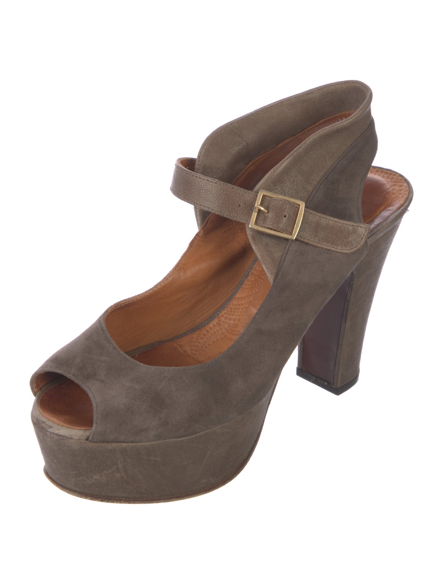 Chie Mihara Suede Slingback Pumps