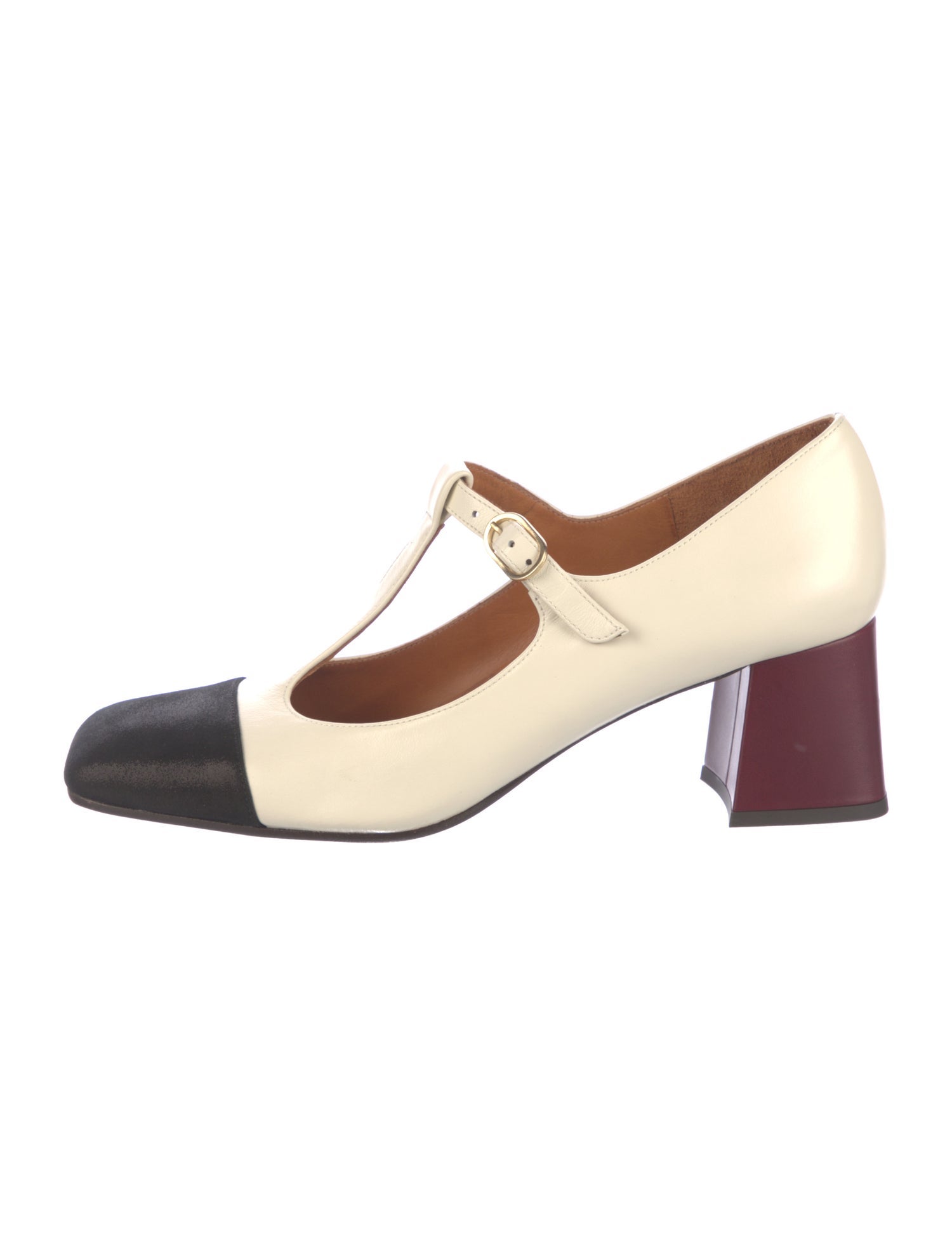 Chie Mihara Leather T-Strap Pumps