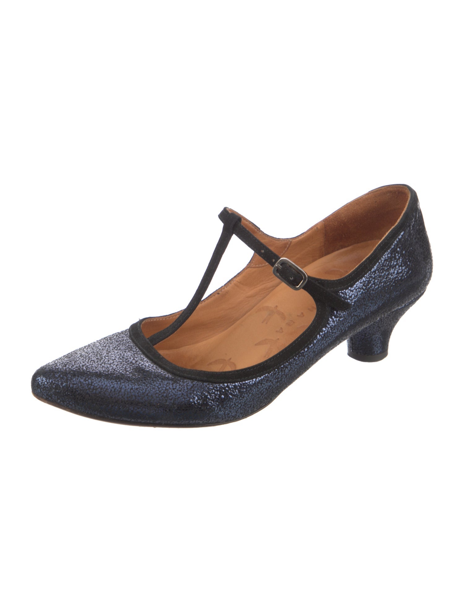 Chie Mihara Leather T-Strap Pumps