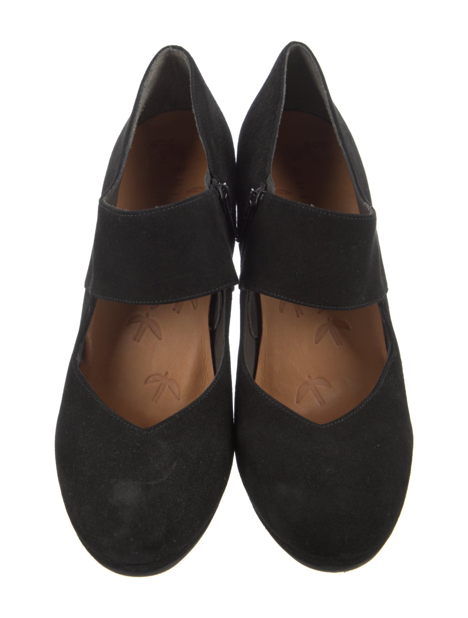 Chie Mihara Suede Leather Trim Embellishment Pumps