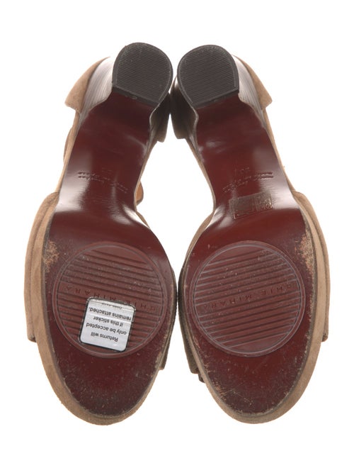 Chie Mihara Suede T-Strap Sandals