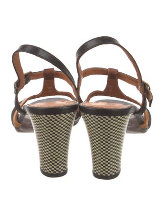 Chie Mihara Leather T-Strap Sandals