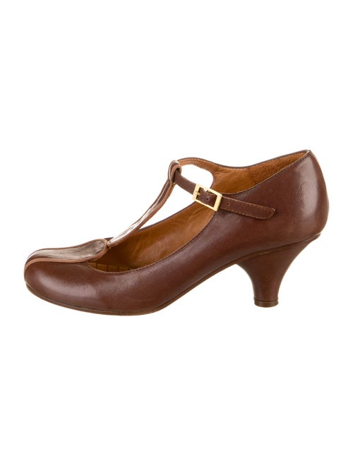 Chie Mihara Leather T-Strap Pumps