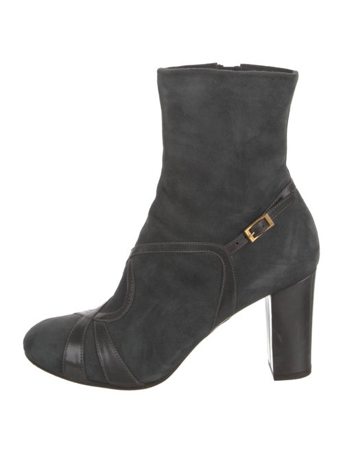 Chie Mihara Suede Leather Trim Embellishment Boots