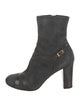 Chie Mihara Suede Leather Trim Embellishment Boots