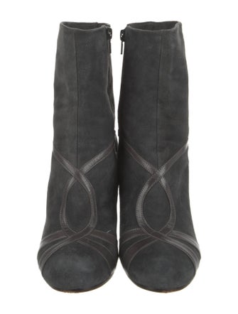 Chie Mihara Suede Leather Trim Embellishment Boots