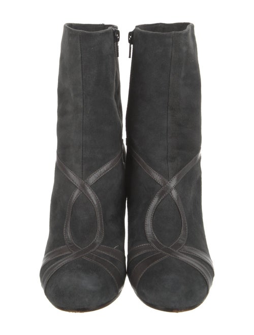 Chie Mihara Suede Leather Trim Embellishment Boots