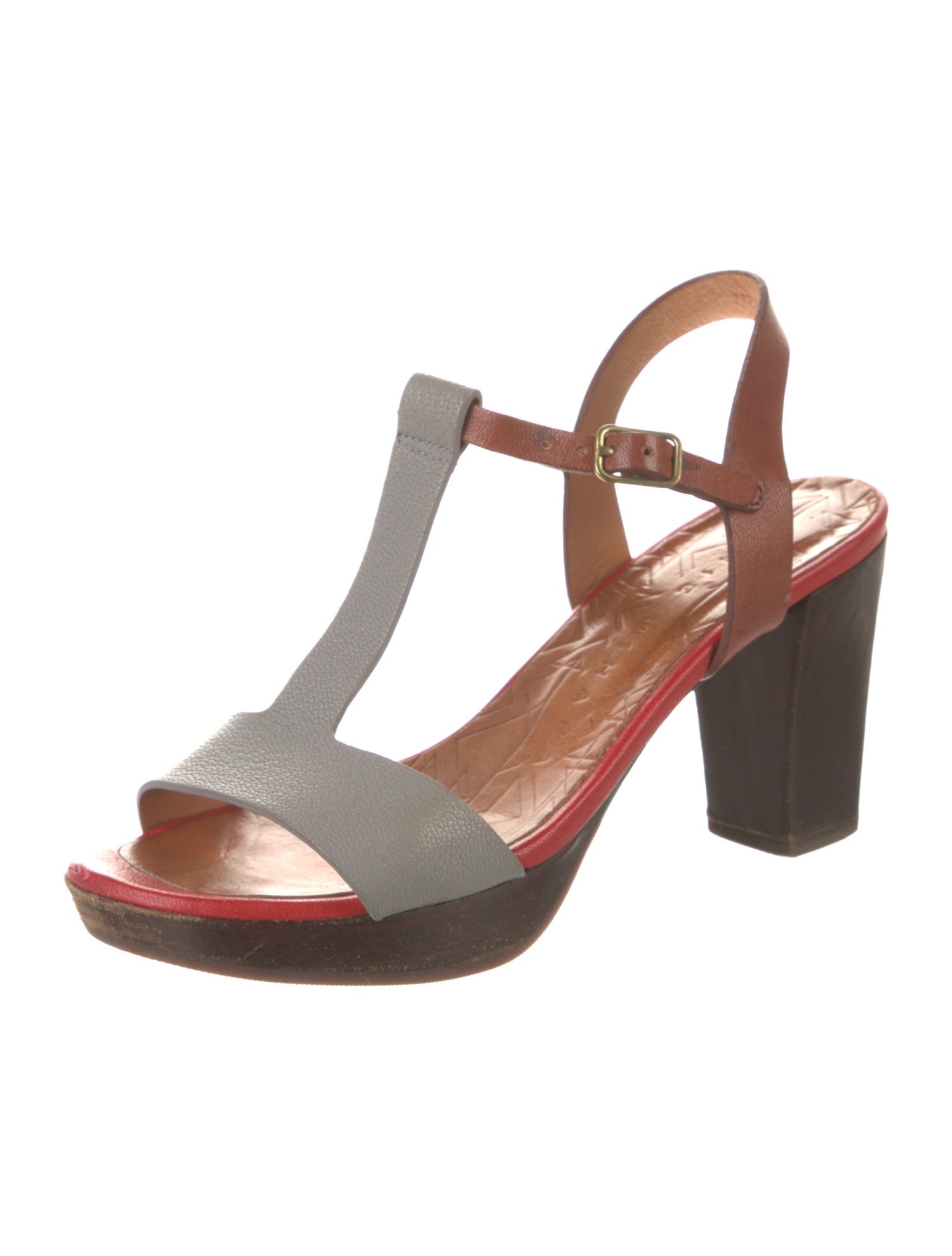 Chie Mihara Leather T-Strap Sandals