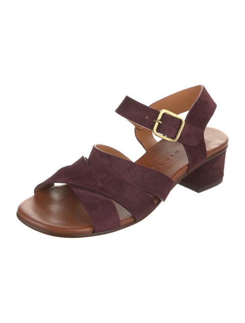 Chie Mihara Suede Cutout Accent Sandals
