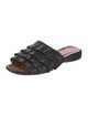 Chie Mihara Leather Ruffle Embellishment Slides