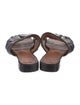 Chie Mihara Leather Ruffle Embellishment Slides