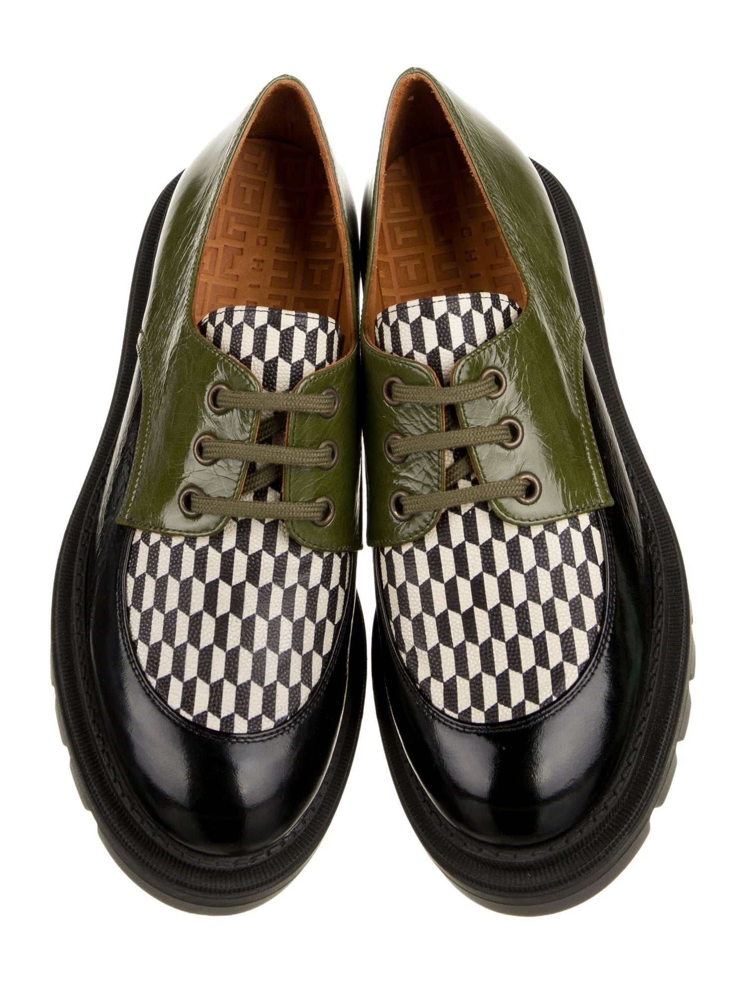 Chie Mihara Leather Printed Sneakers