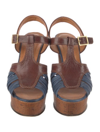 Chie Mihara Leather T-Strap Sandals