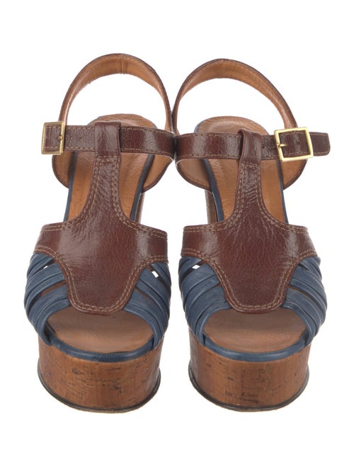 Chie Mihara Leather T-Strap Sandals