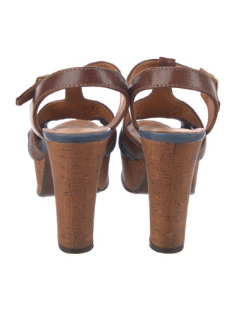 Chie Mihara Leather T-Strap Sandals