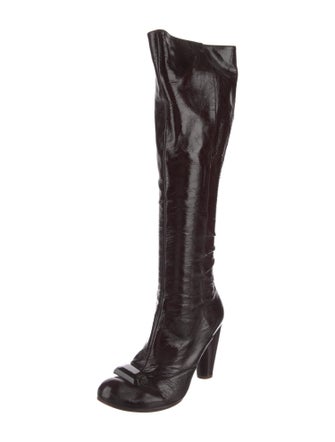 Chie Mihara Patent Leather Lace-Up Boots