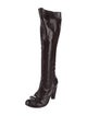Chie Mihara Patent Leather Lace-Up Boots