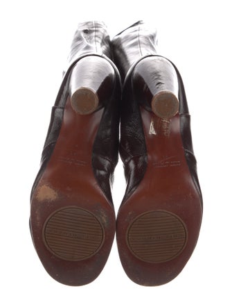 Chie Mihara Patent Leather Lace-Up Boots