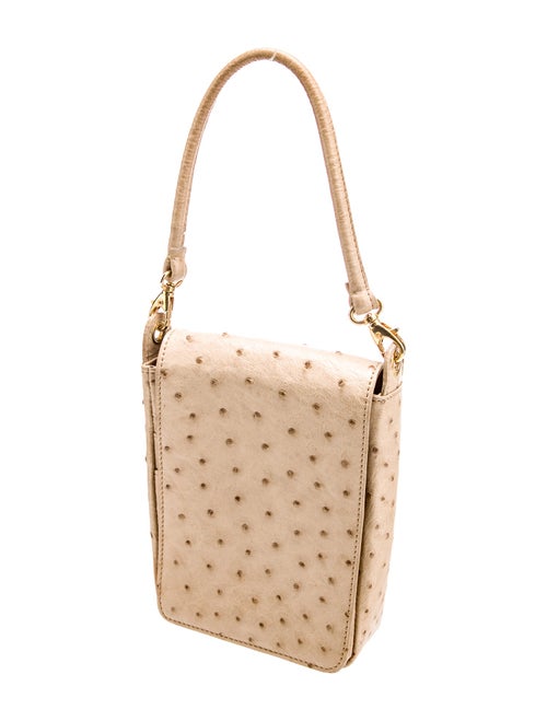 Chie Mihara Ostrich Top Handle Bag