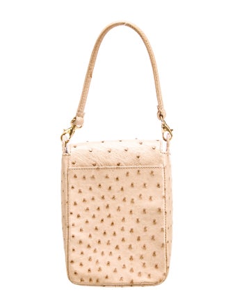 Chie Mihara Ostrich Top Handle Bag