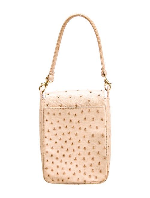 Chie Mihara Ostrich Top Handle Bag