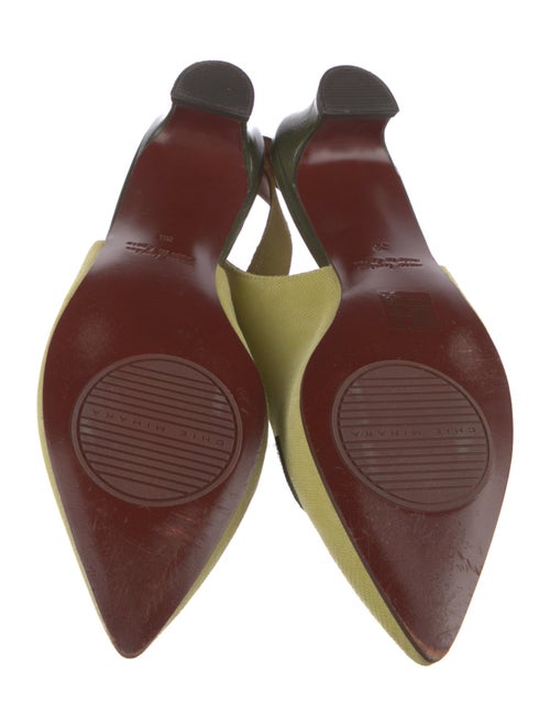 Chie Mihara Leather Animal Print Slingback Pumps