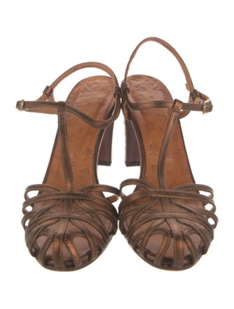 Chie Mihara Leather T-Strap Sandals