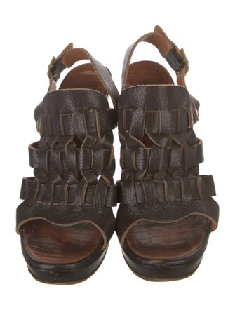 Chie Mihara Leather Slingback Sandals