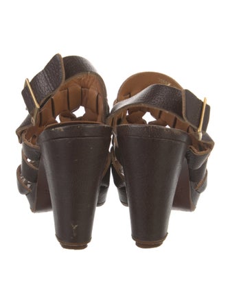 Chie Mihara Leather Slingback Sandals