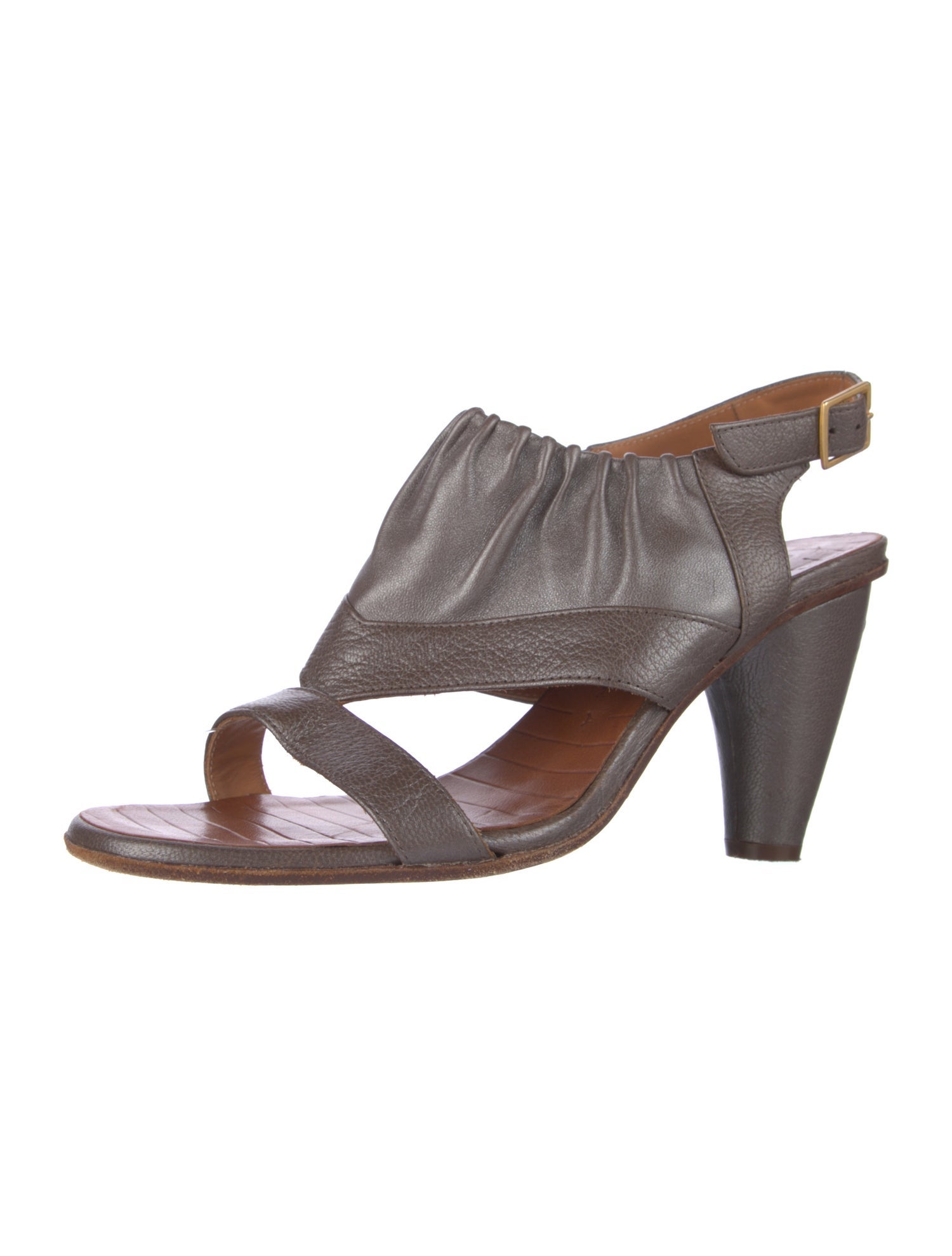 Chie Mihara Leather Slingback Sandals