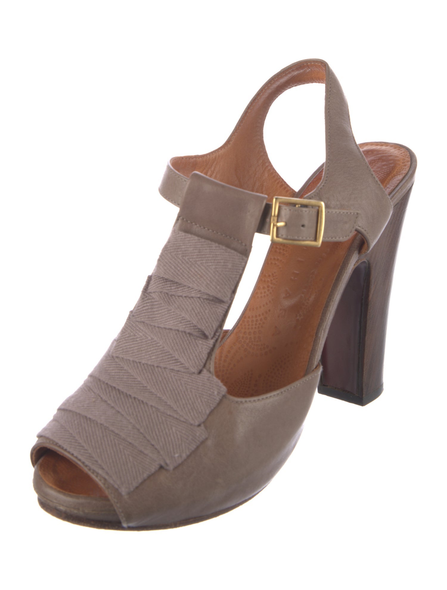 Chie Mihara Leather T-Strap Pumps