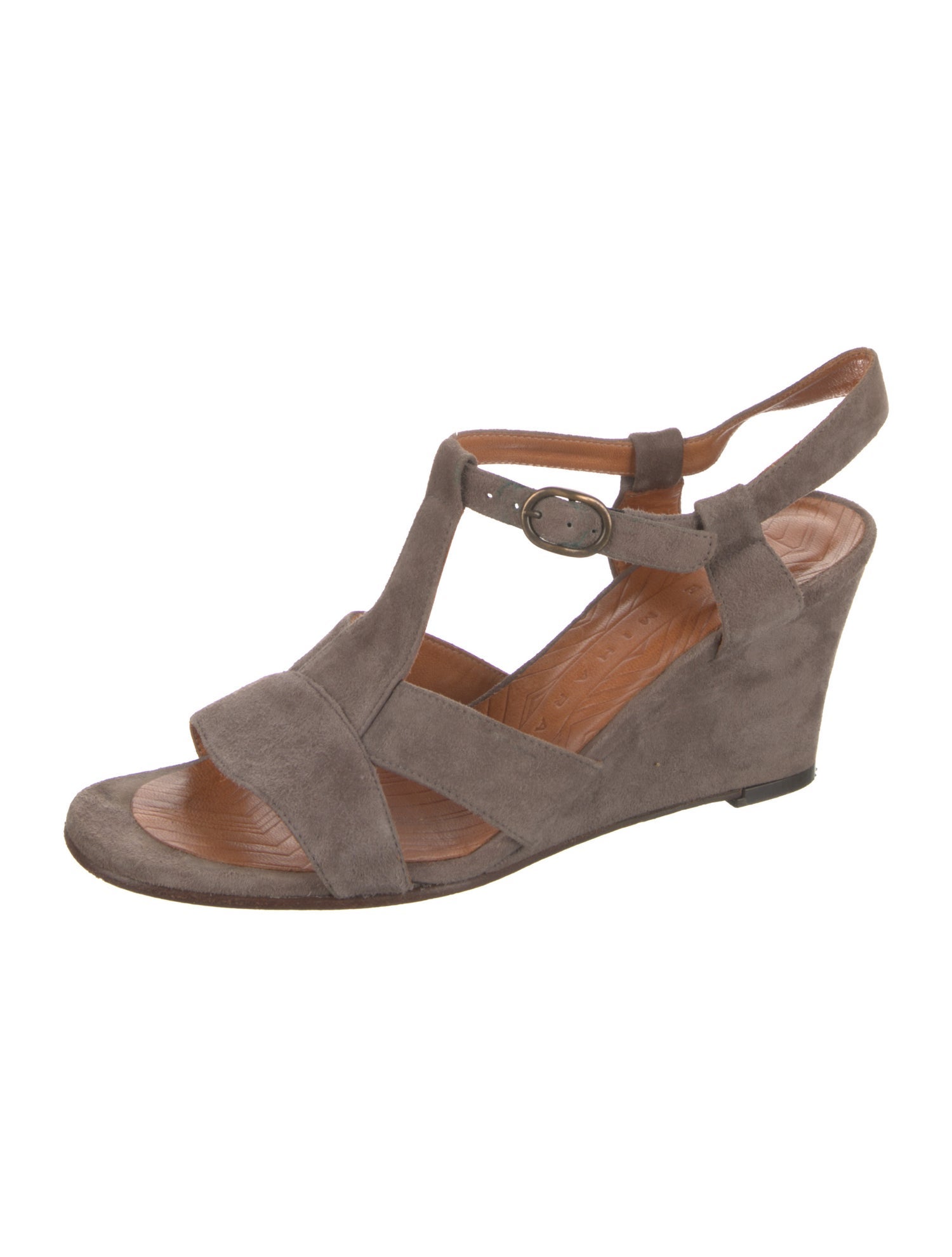 Chie Mihara Suede T-Strap Sandals