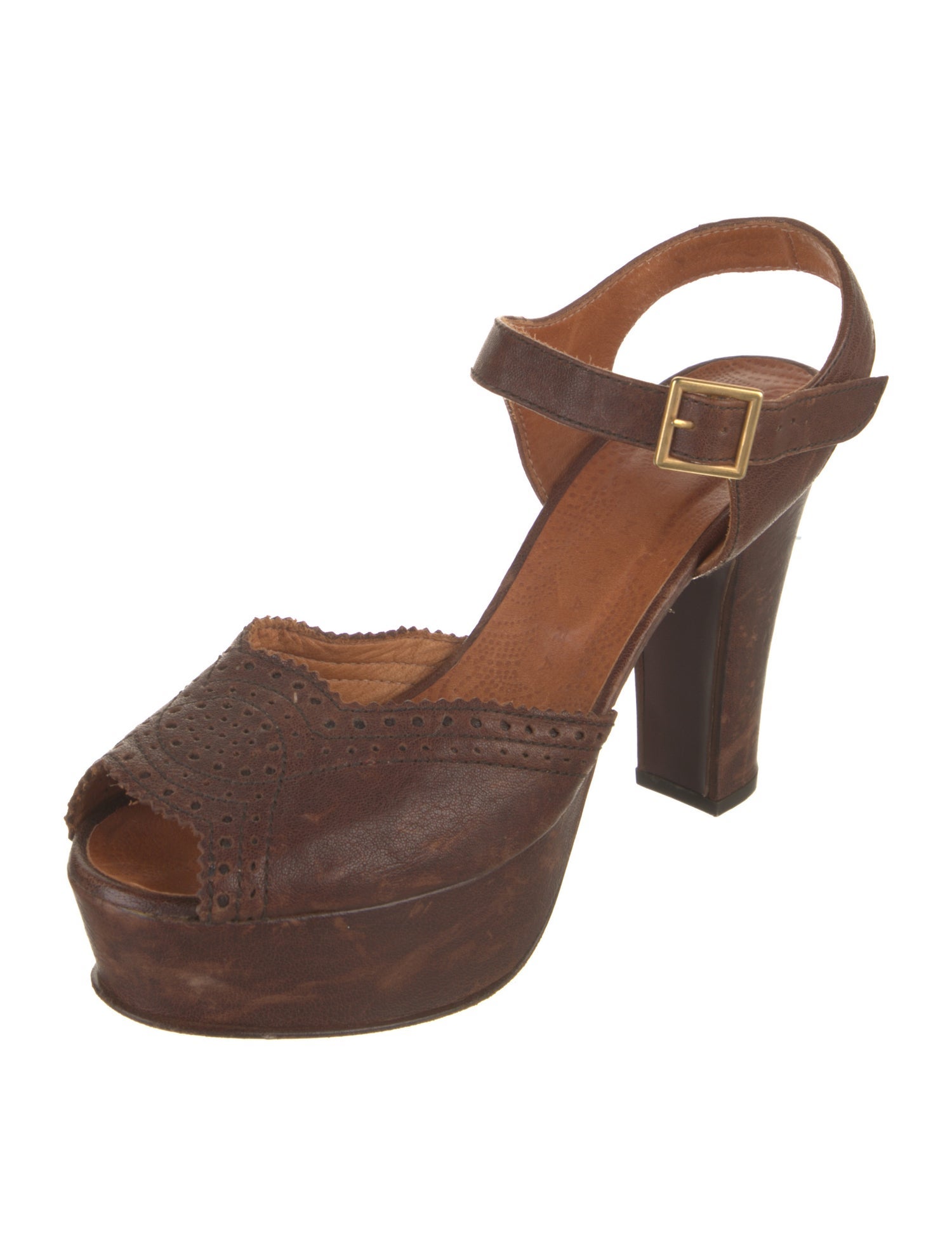 Chie Mihara Leather Slingback Pumps