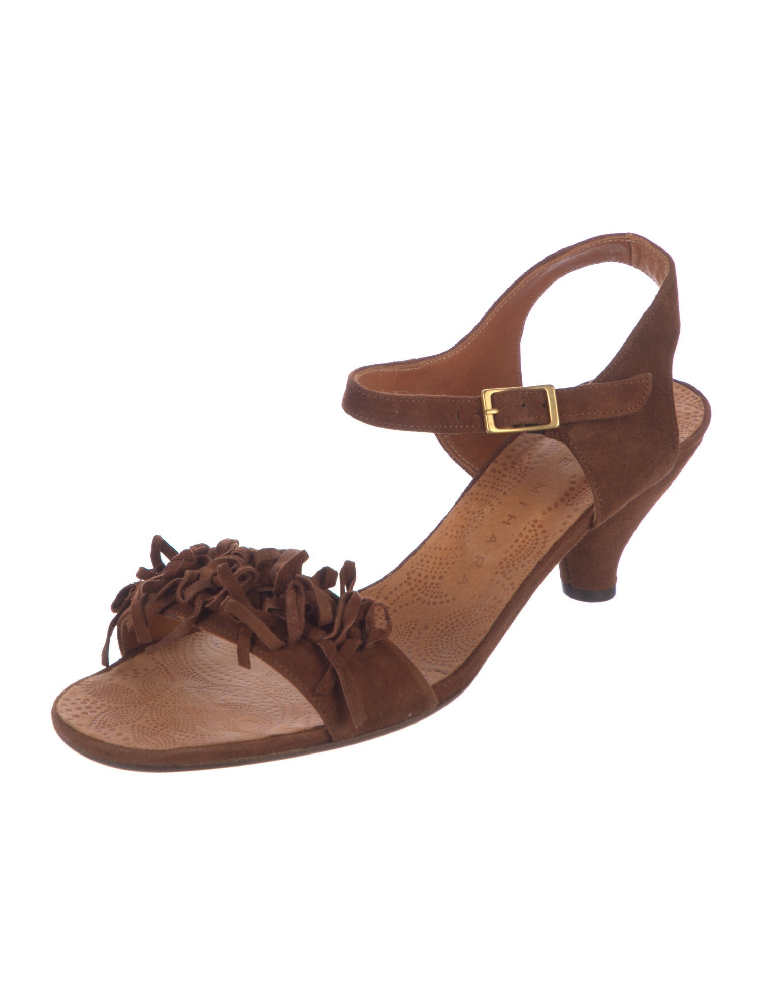 Chie Mihara Suede Slingback Sandals