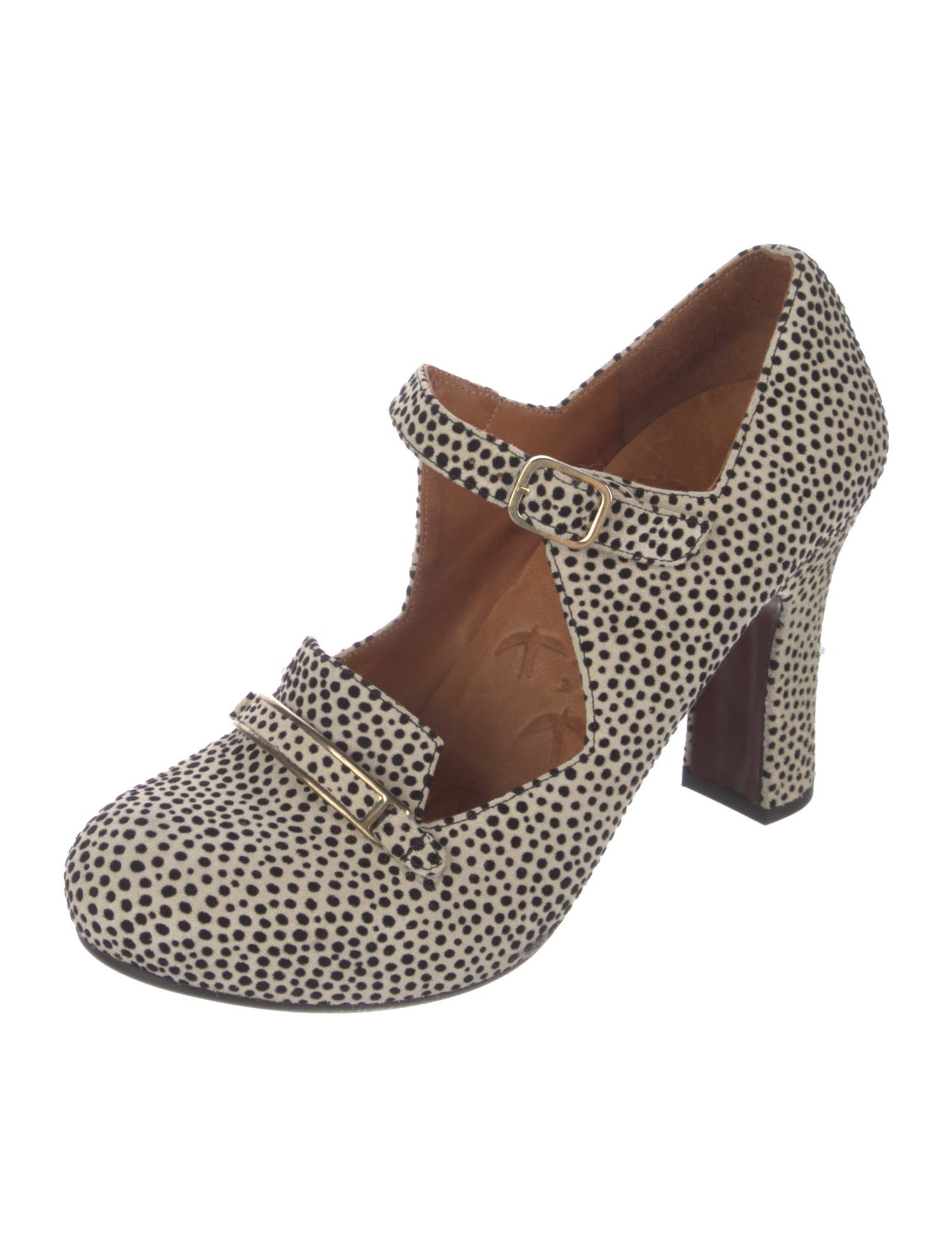 Chie Mihara Suede Animal Print Pumps