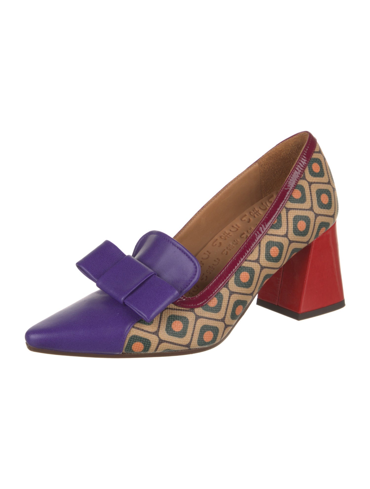 Chie Mihara Leather Printed Pumps