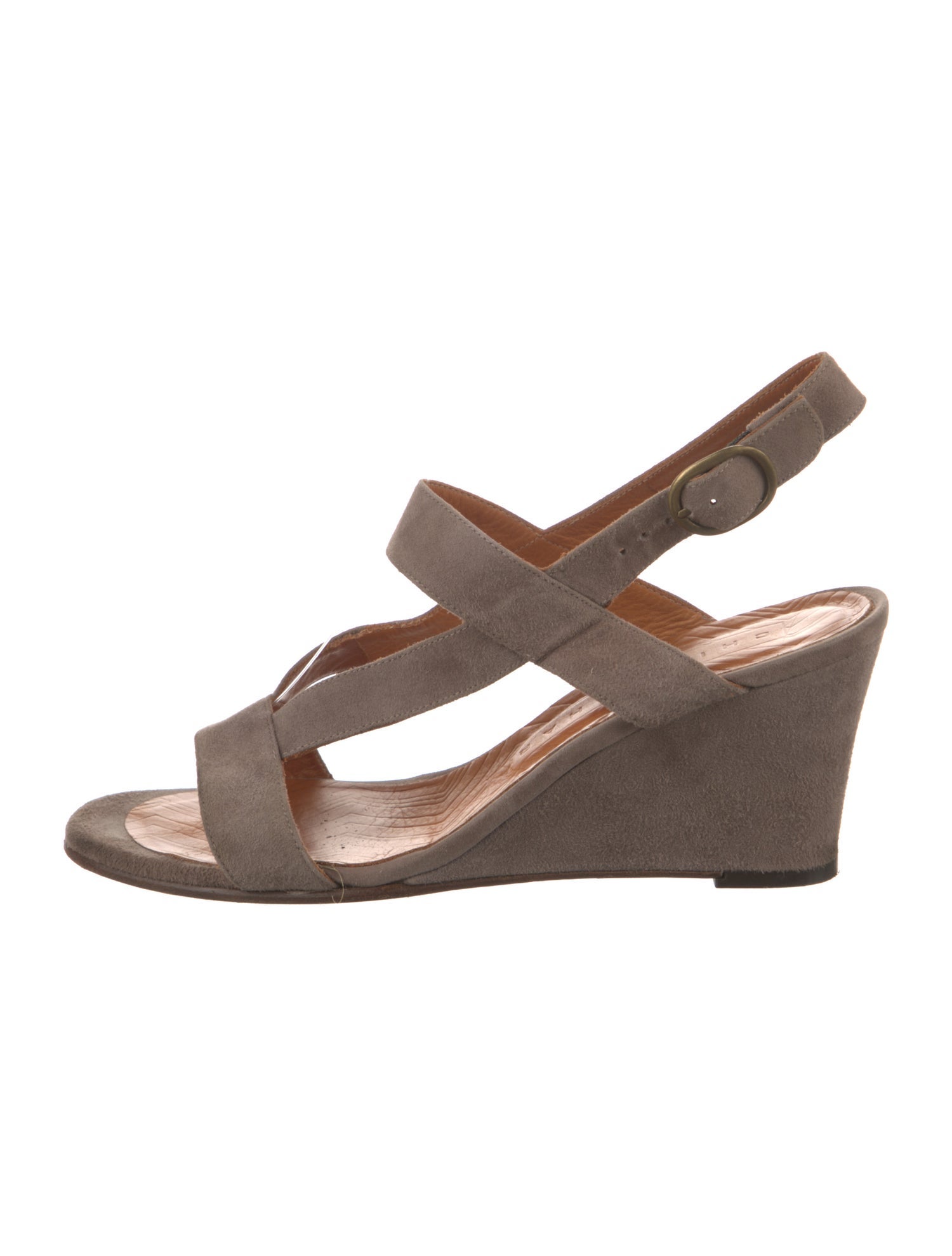 Chie Mihara Suede Slingback Sandals