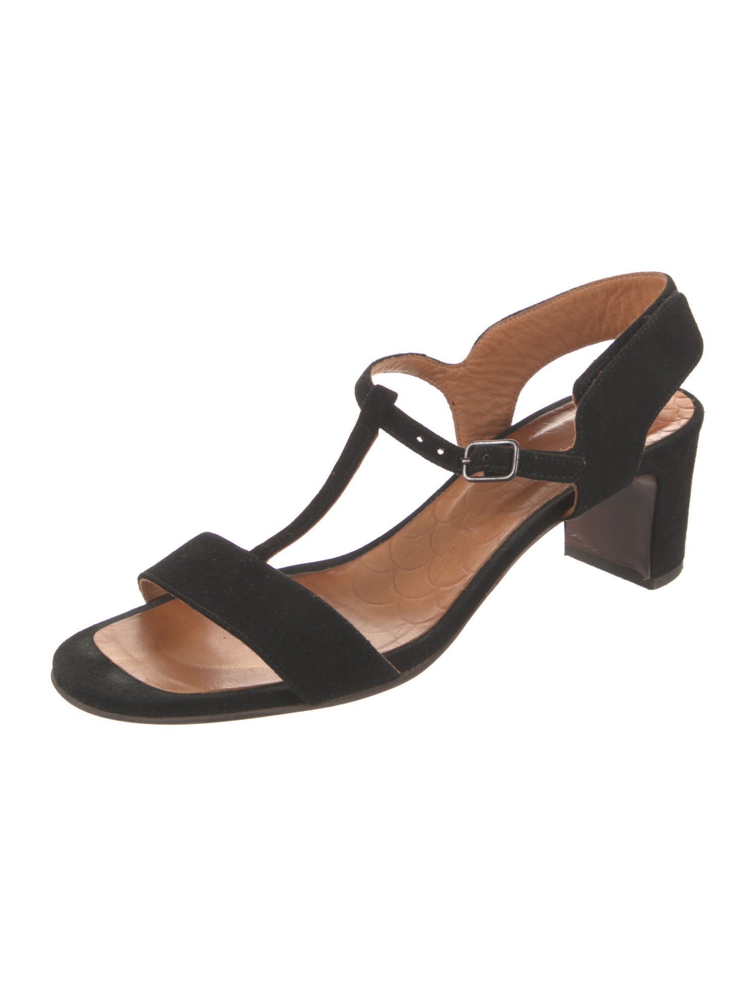 Chie Mihara Suede T-Strap Sandals