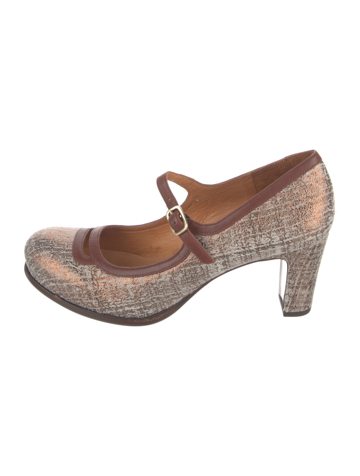 Chie Mihara Leather Printed Pumps
