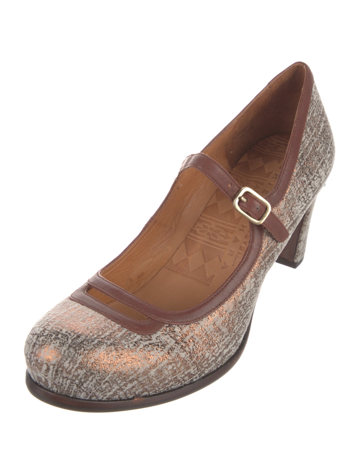 Chie Mihara Leather Printed Pumps