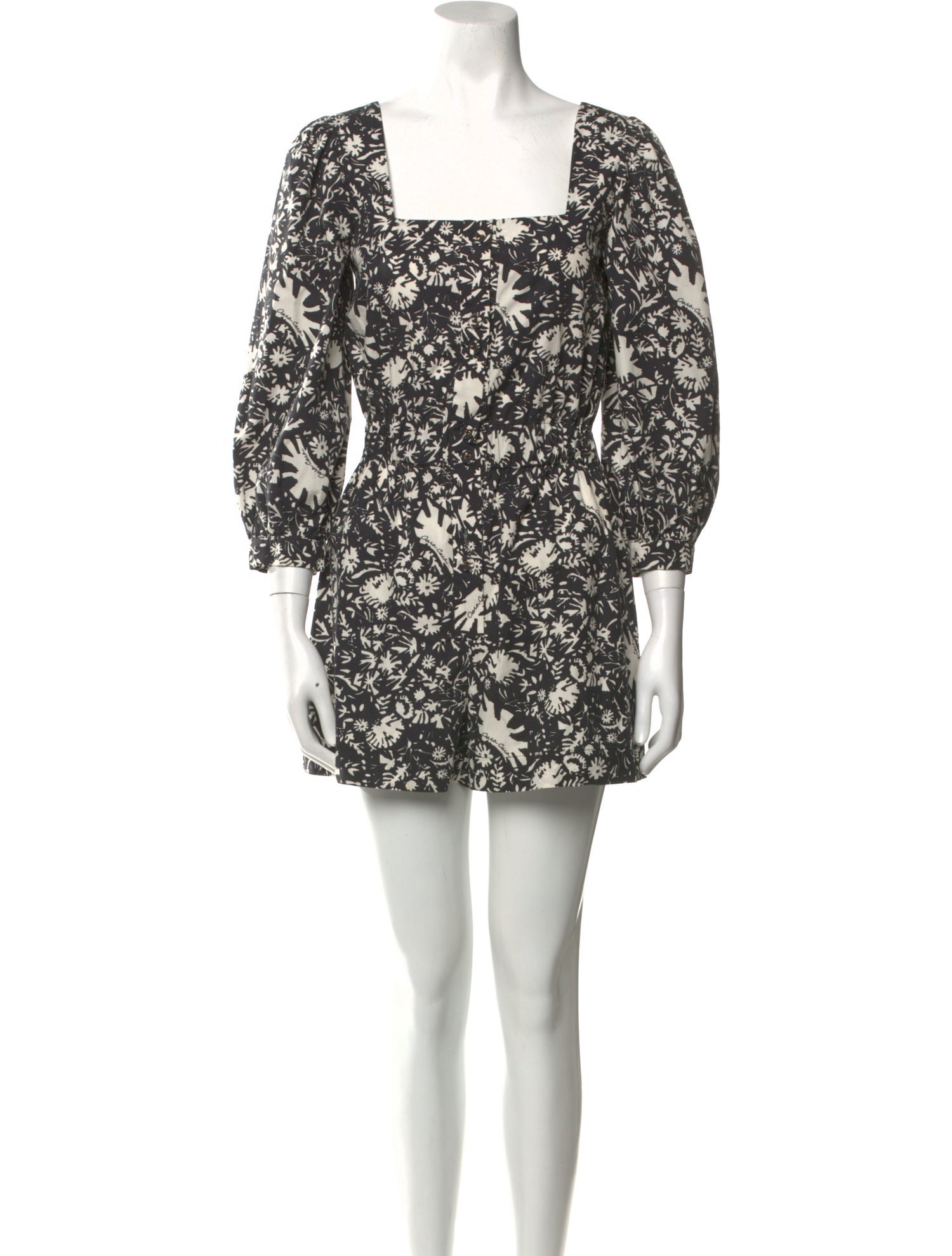 Cara Cara Printed Square Neckline Romper