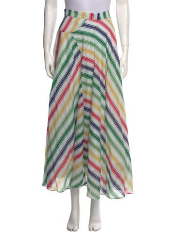 Cara Skirts Striped Midi Length Skirt XS