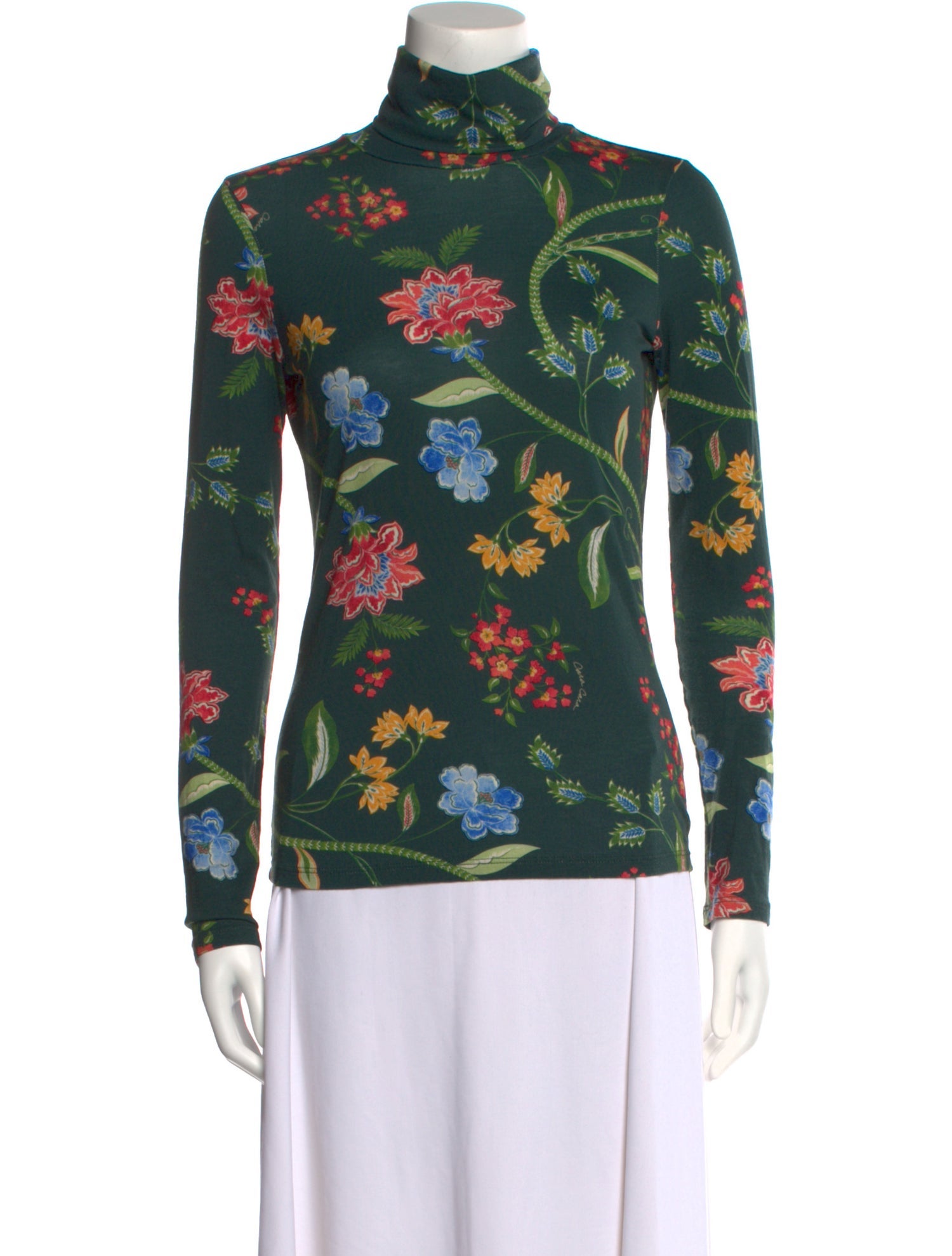 Cara Cara Floral Print Turtleneck Sweater