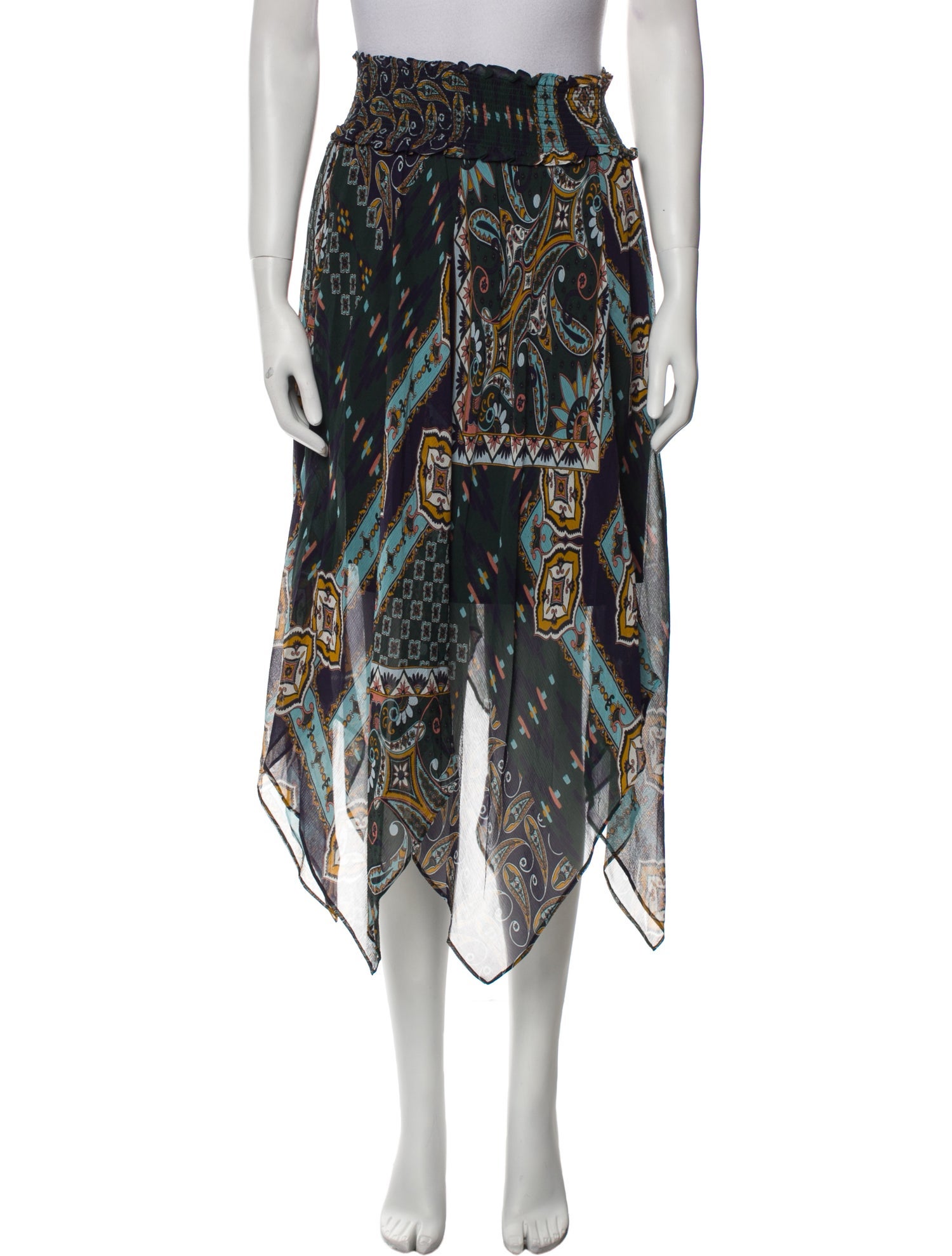 Cara Cara Silk Midi Length Skirt