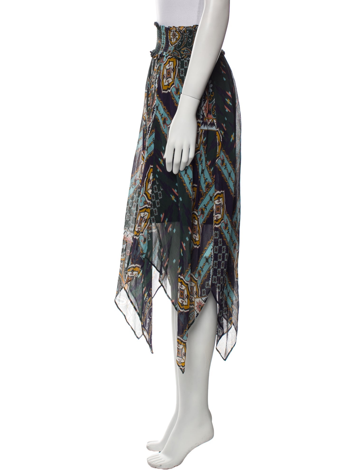 Cara Cara Silk Midi Length Skirt