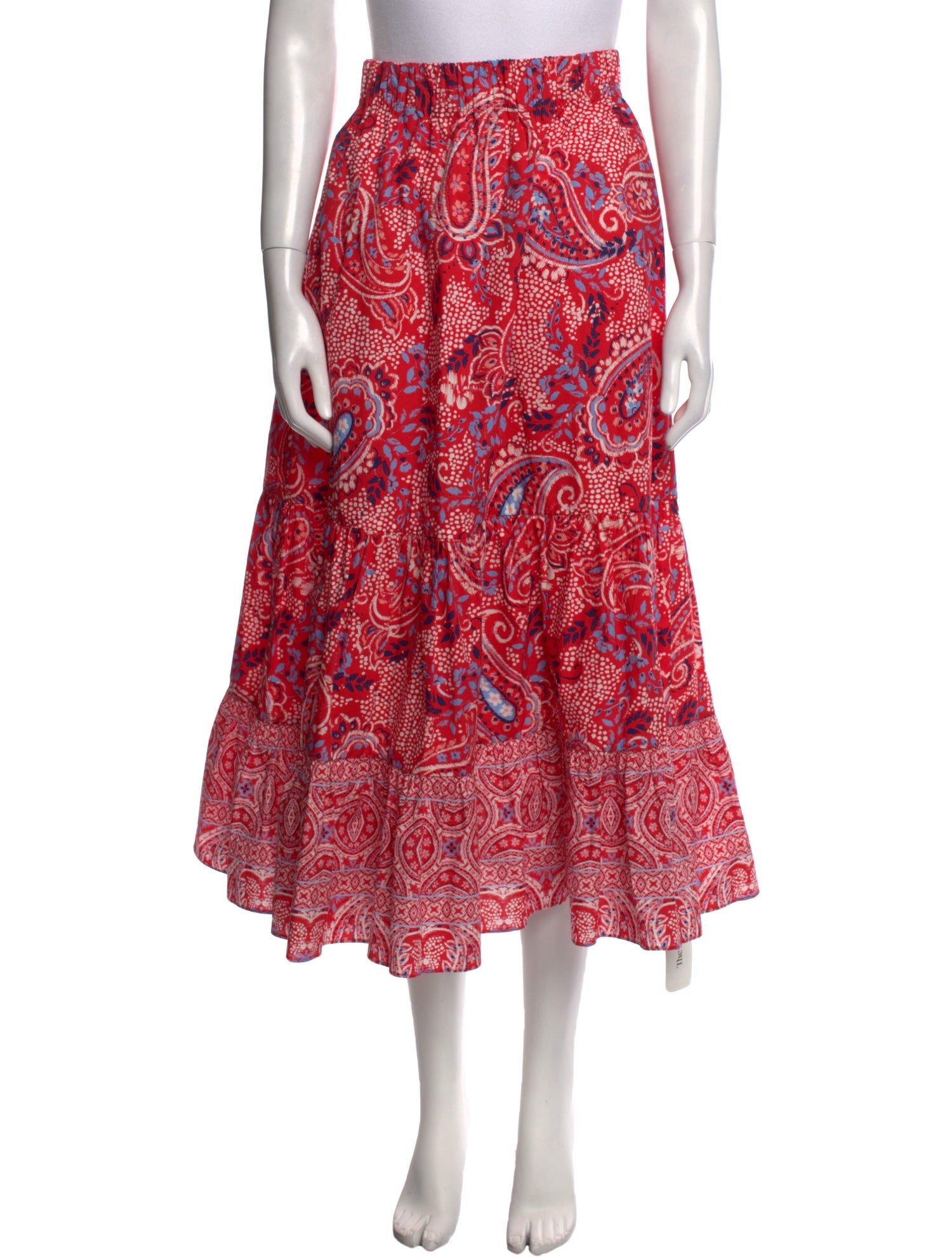 Cara Cara Paisley Print Midi Length Skirt