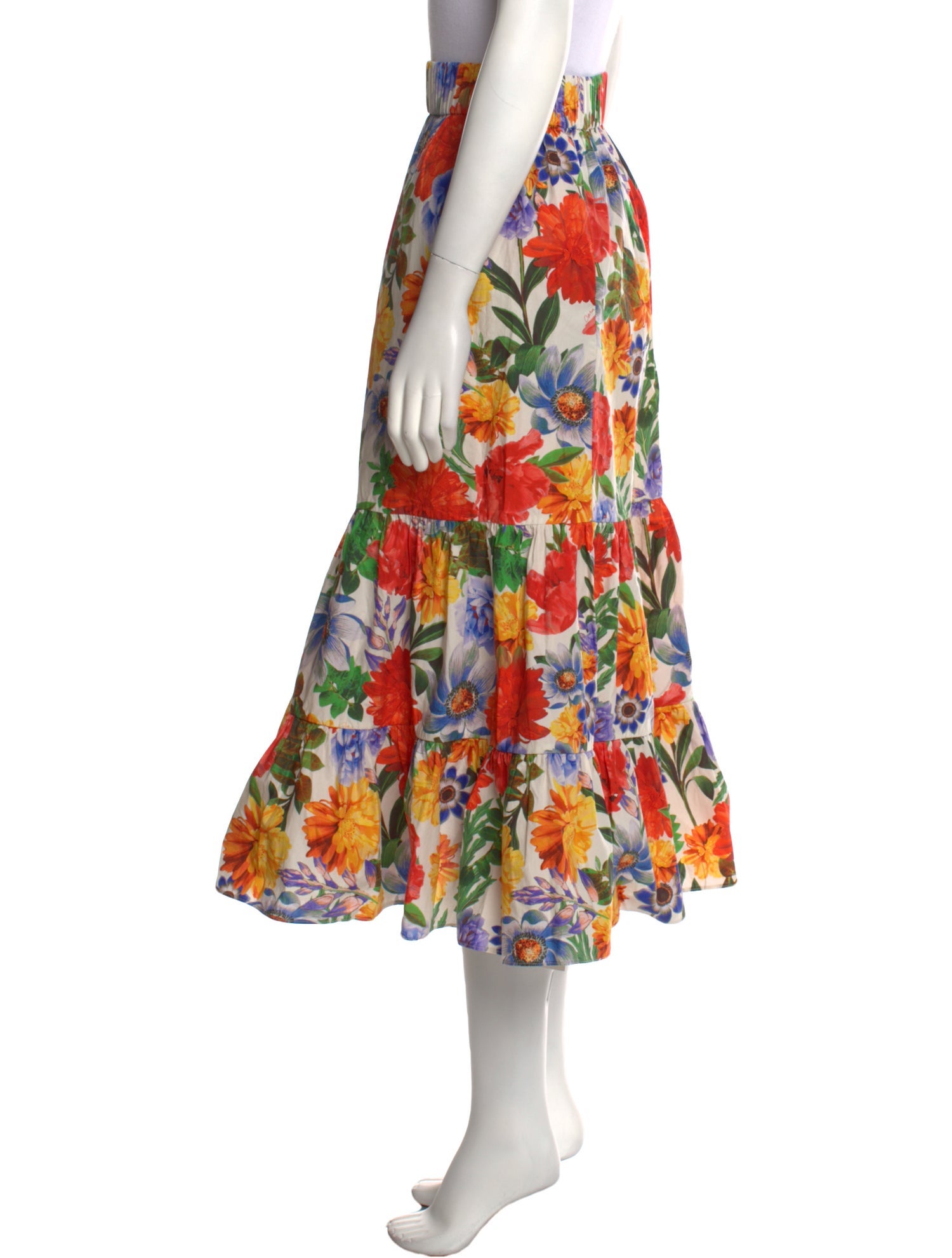 Cara Cara Floral Print Midi Length Skirt