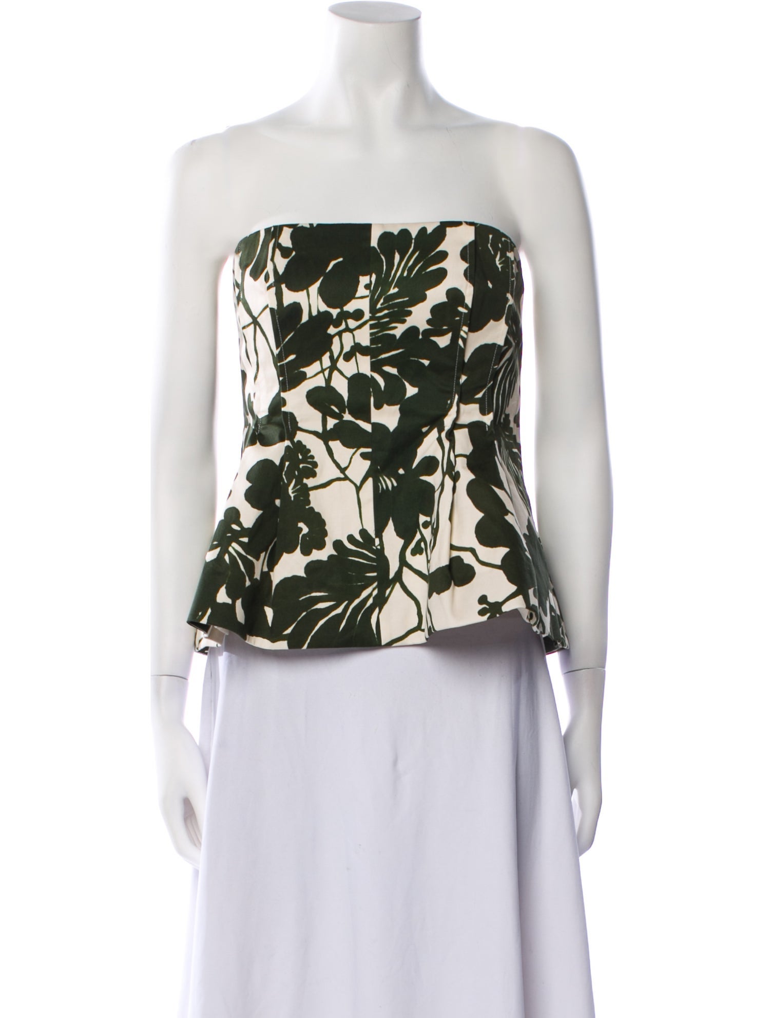 Cara Cara Floral Print Strapless Crop Top