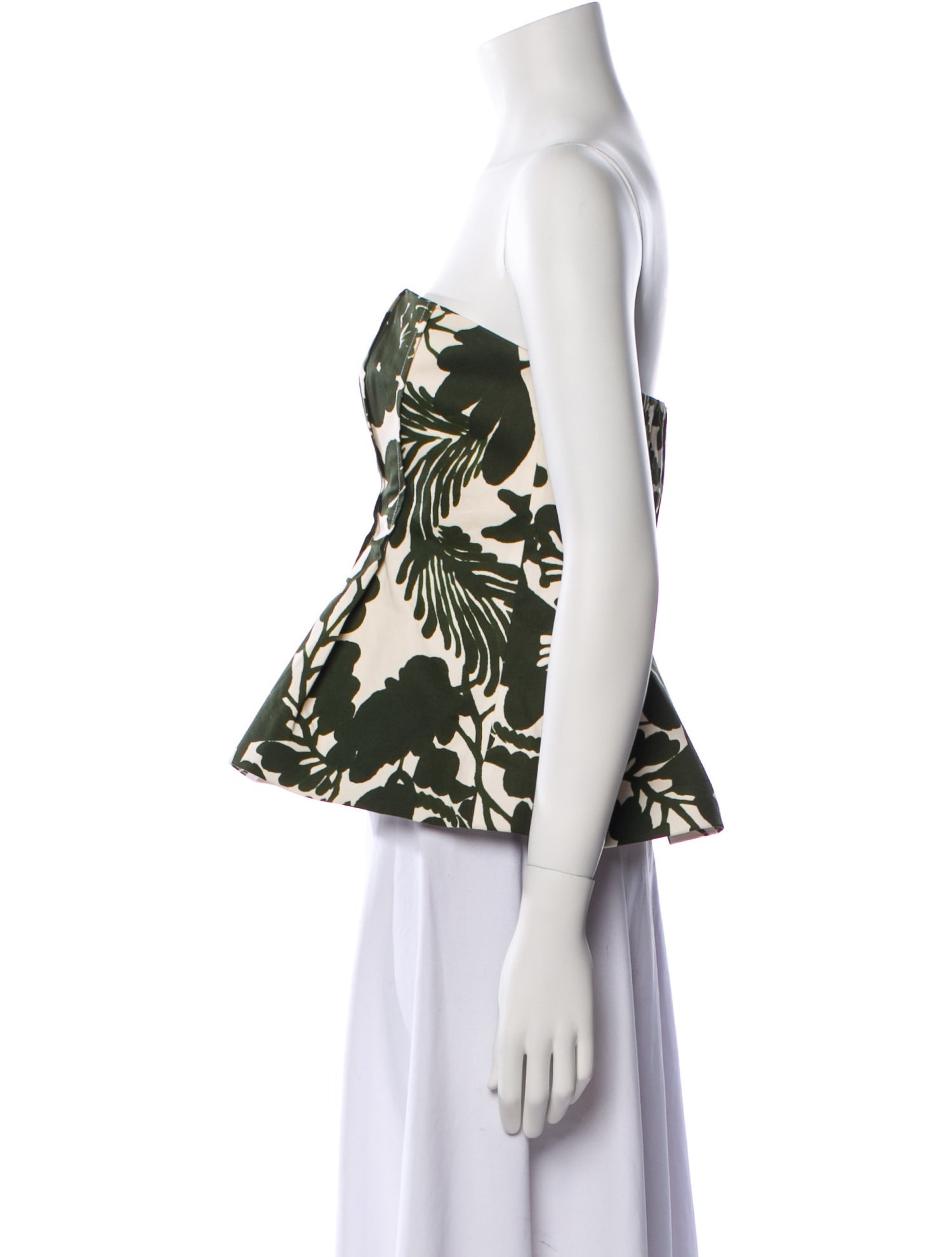 Cara Cara Floral Print Strapless Crop Top